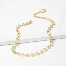 Romwe Rhinestone Design Choker