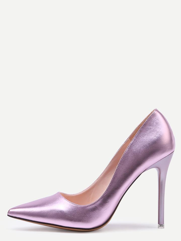 Romwe Pink Pointed Toe Stiletto Heels