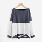 Romwe Plus Pocket Patched Two Tone Jumper