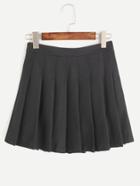 Romwe Black High Waist Pleated Skirt Shorts