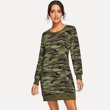 Romwe Camouflage Print Dress