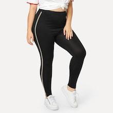 Romwe Plus Ringer Side Leggings