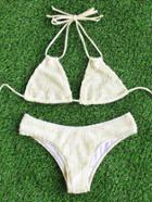Romwe Halter Sexy Bikini Set