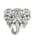 Romwe Silver Plated Cute Elephant Shape Brooch