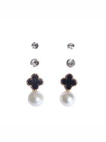 Romwe Faux Pearl Drop Earring 3pairs