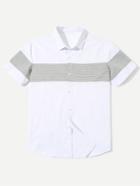 Romwe Stripe Panel Shirt