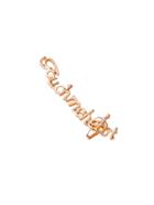 Romwe Stylish Gold Letter Stud Earrings