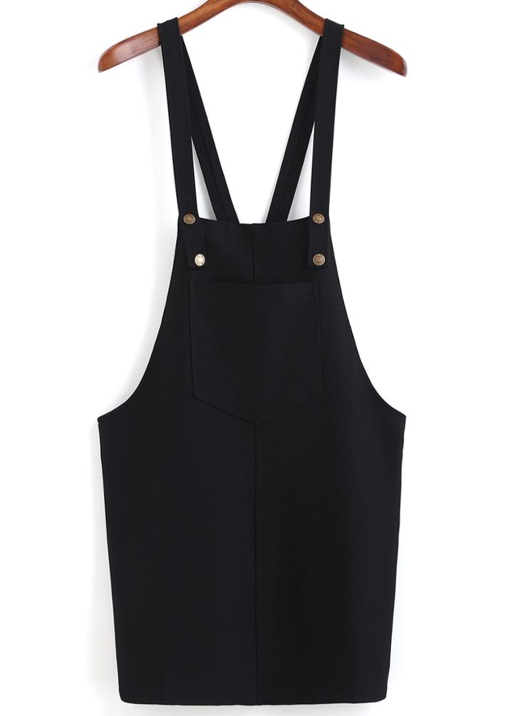 Romwe Strap With Pockets Dress