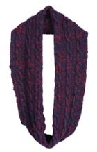 Romwe Classical Cable Knit Navy Scarf