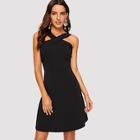 Romwe V-strap Fit & Flare Dress