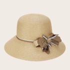 Romwe Flower & Bow Decor Cloche Hat