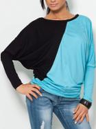 Romwe Round Neck Color-block Dolman T-shirt