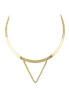 Romwe Simple Style Gold Plated Thin Choker Necklace