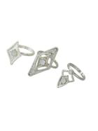 Romwe New Design Silver Color Band Rings (6 Pcs One Set )