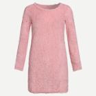 Romwe Solid Longline Fuzzy Jumper