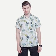 Romwe Men Pineapple Print Shirt