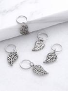 Romwe Silver Leaf Shaped Dreadlock Hair Accessory Set