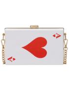 Romwe White Heart Pattern Chain Bag