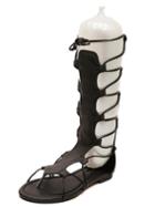 Romwe Lace-up Knee High Black Gladiator Sandals