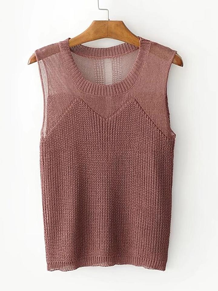 Romwe Slim Sweater Vest