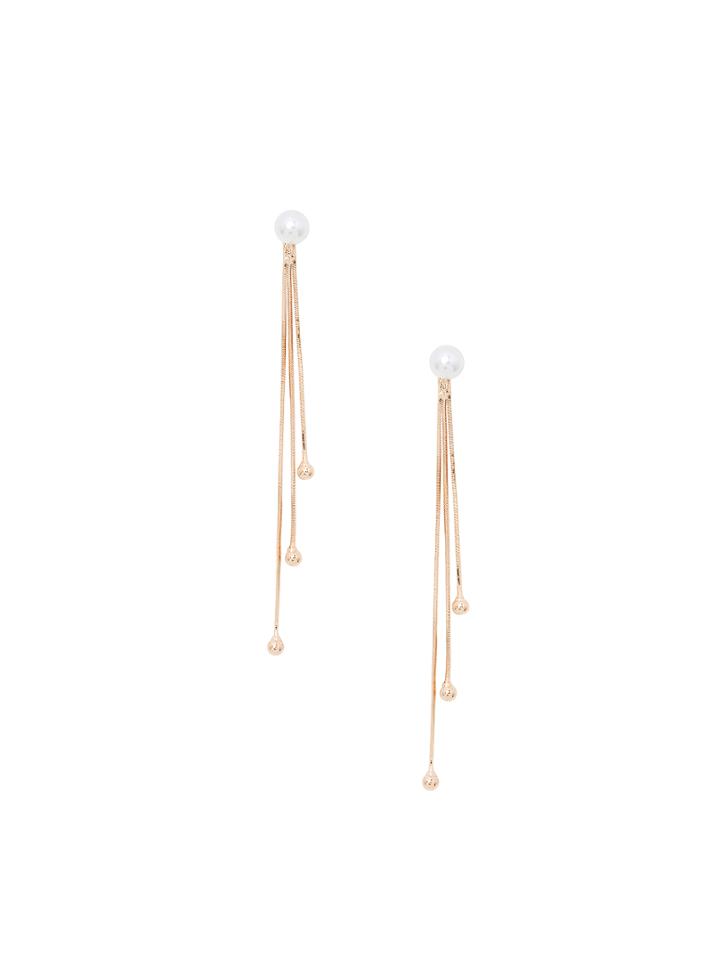 Romwe Fringe Pearl Ear Jackets