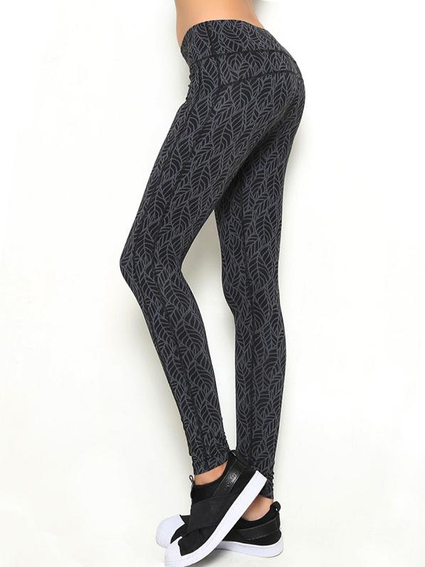 Romwe Abstract Print Gym Leggings