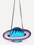 Romwe Planet Shaped Crossbody Bag With Chain Strap