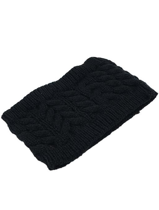 Romwe Black Cable Knit Hat