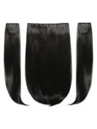 Romwe Raven Clip In Straight Hair Extension 3pcs