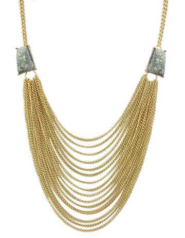 Romwe Gray Multi Chain Necklace For Women