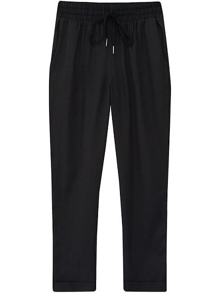 Romwe High Waist Drawstring Black Pant