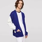 Romwe Men Contrast Panel Sweater Coat