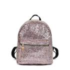 Romwe Random Zipper Glitter Design Backpack