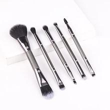 Romwe Two Head Makeup Brush Set With Glitter Bag