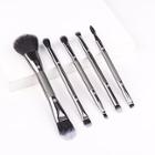 Romwe Two Head Makeup Brush Set With Glitter Bag