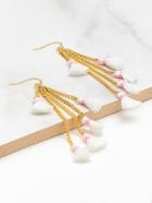 Romwe Mini Tassel Chain Design Drop Earrings