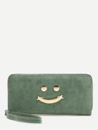 Romwe Green Happy Smile Design Cute Wallet