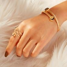 Romwe Spiral Bangle & Ring Set 2pcs