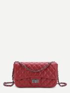 Romwe Quilted Crossbody Chain Bag