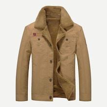 Romwe Guys Patched Fleece Lined Jacket