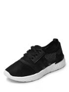 Romwe Net Surface Lace Up Sneakers