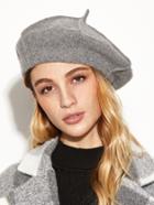 Romwe Grey Stylish Soft Beret Hat For Women