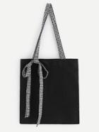 Romwe Gingham Print Handle Tote Bag