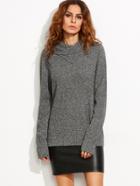 Romwe Grey Long Sleeve Sweater