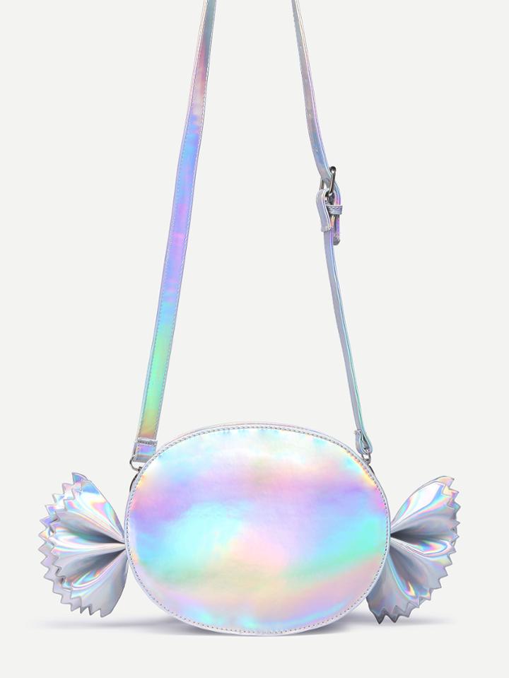 Romwe Iridescent Candy Shaped Crossbody Bag