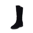 Romwe Mid Calf Suede Boots