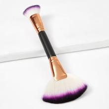 Romwe Two Head Fan Shaped Makeup Brush