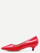 Romwe Red Pointed Toe Stiletto Pumps