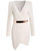 Romwe V Neck Asymmetric Dress