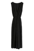 Romwe V-neck Black Jumpsuit